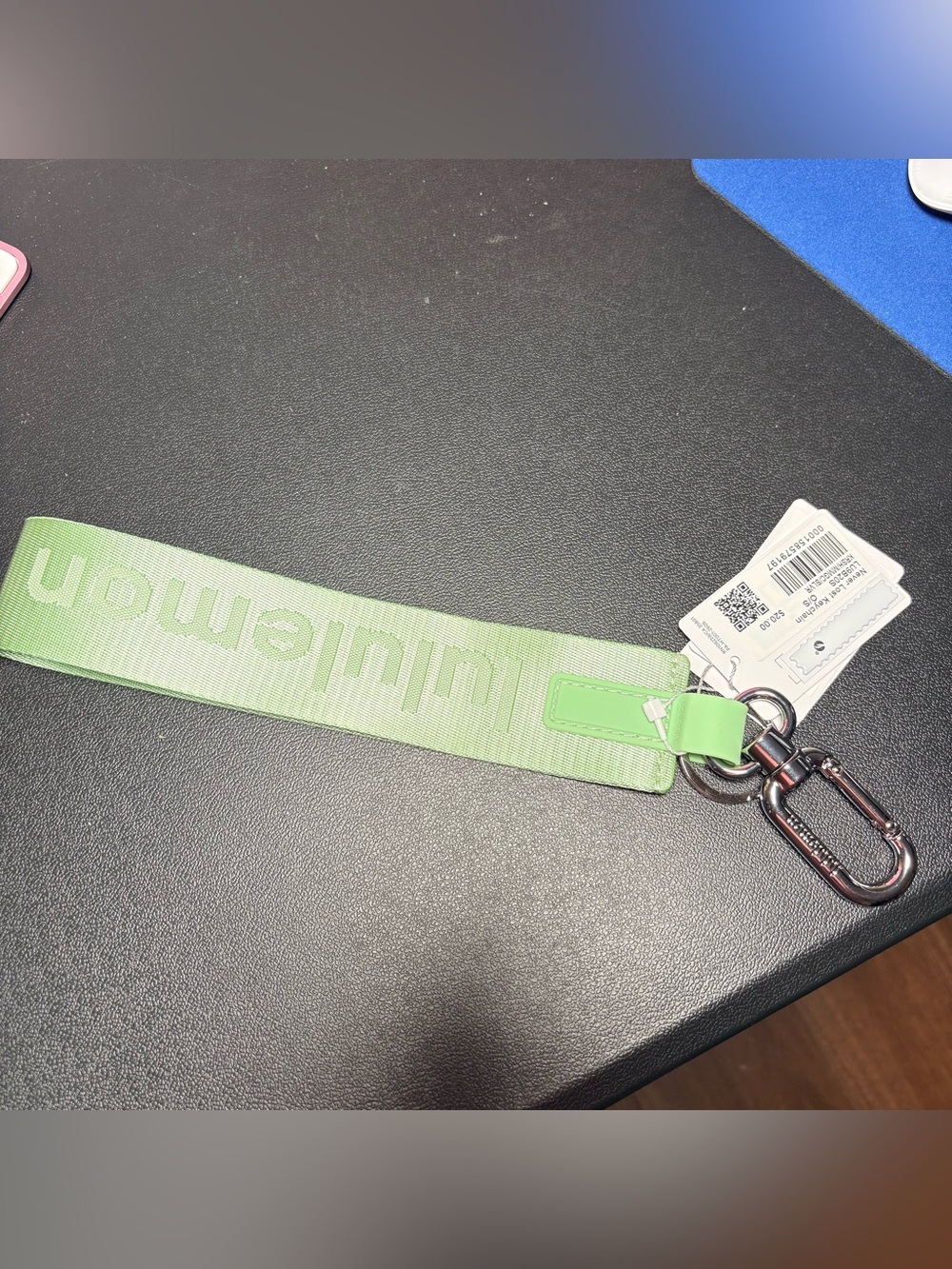 Lululemon Never Lost Keychain.  NWT. Sold out Kale Krush/Matcha Magic